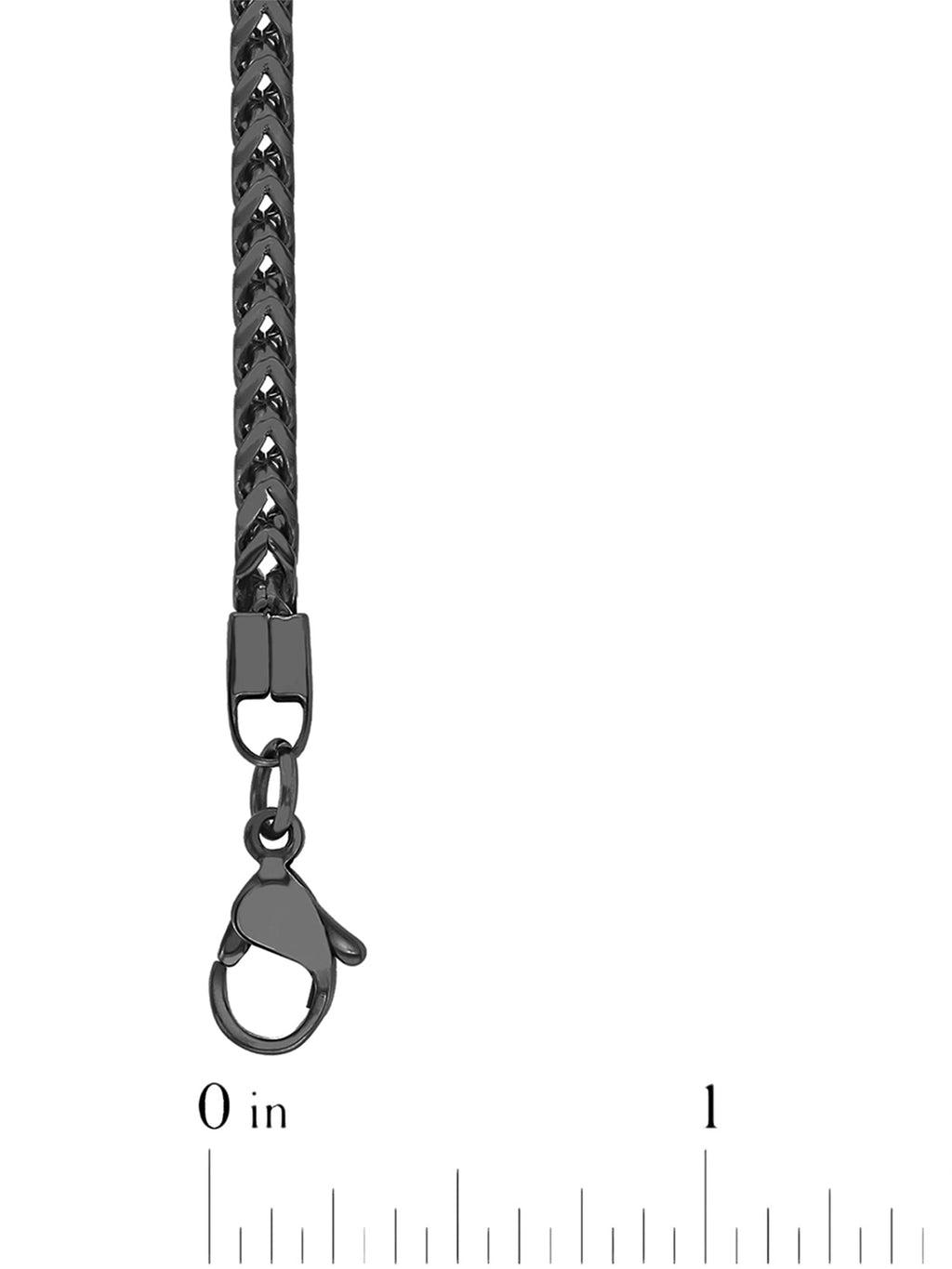 Men's Black Stainless Steel Franco 24" Chain Necklace - Brilliance Fine Jewelry