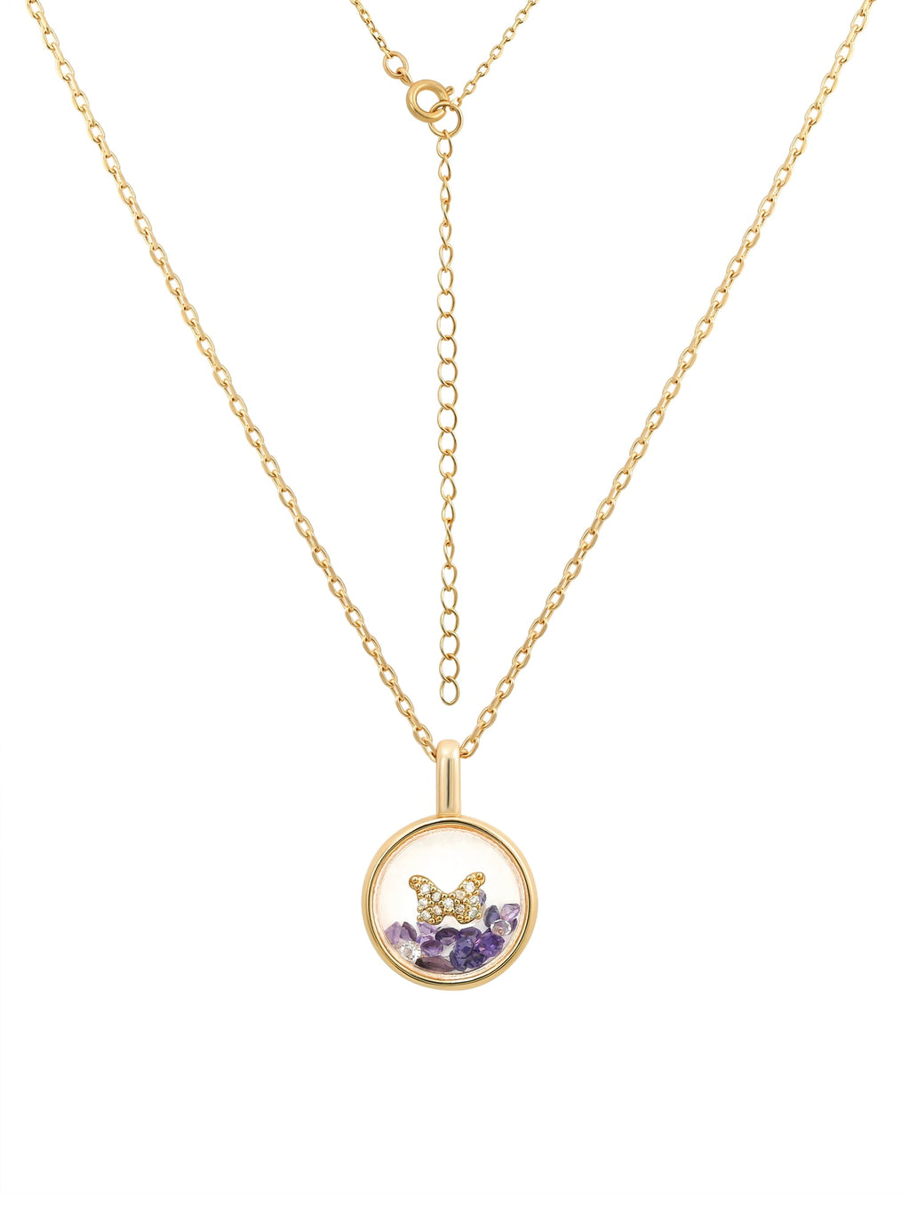 Believe by Brilliance Crystal and Cubic Zirconia Round Shaker Necklaces in 14KT Gold Flash Plated