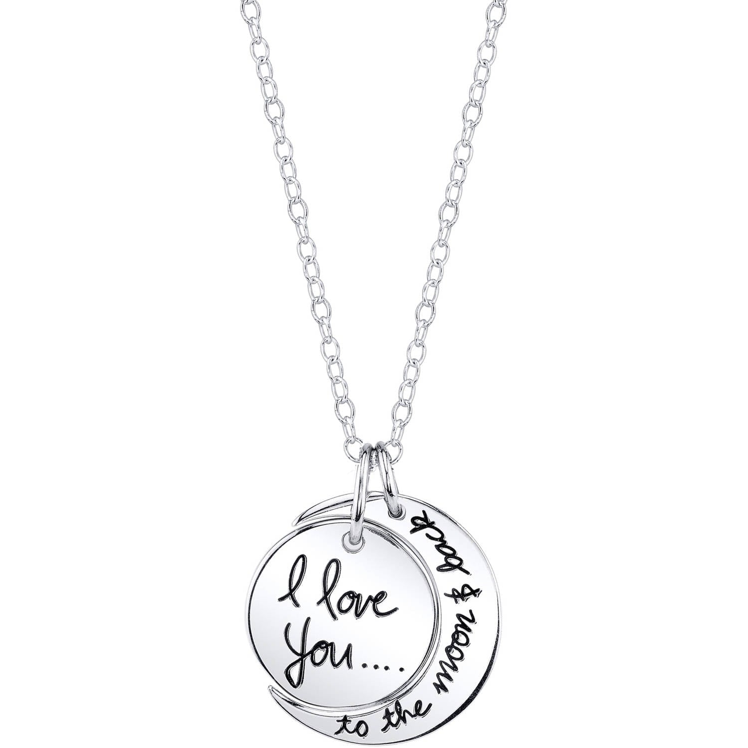 Believe by Brilliance Women's Gold Plated "I Love You to the Moon & Back" Necklace