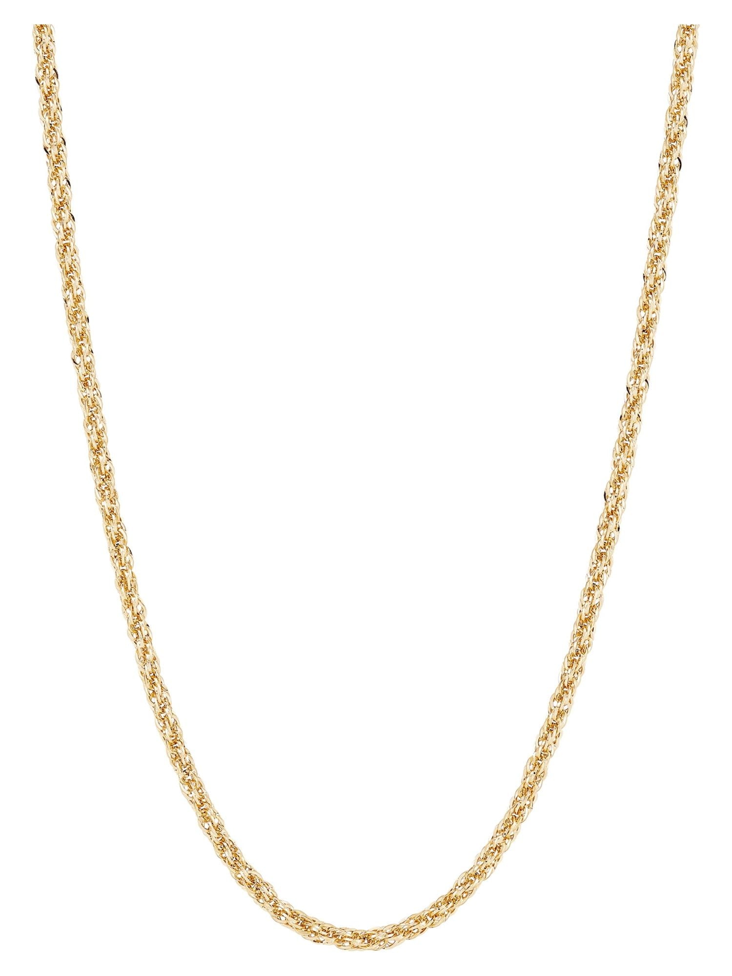 Brilliance Fine Jewelry 10K Yellow Gold Infinity 2.45MM Hollow Rope Necklace, 18"