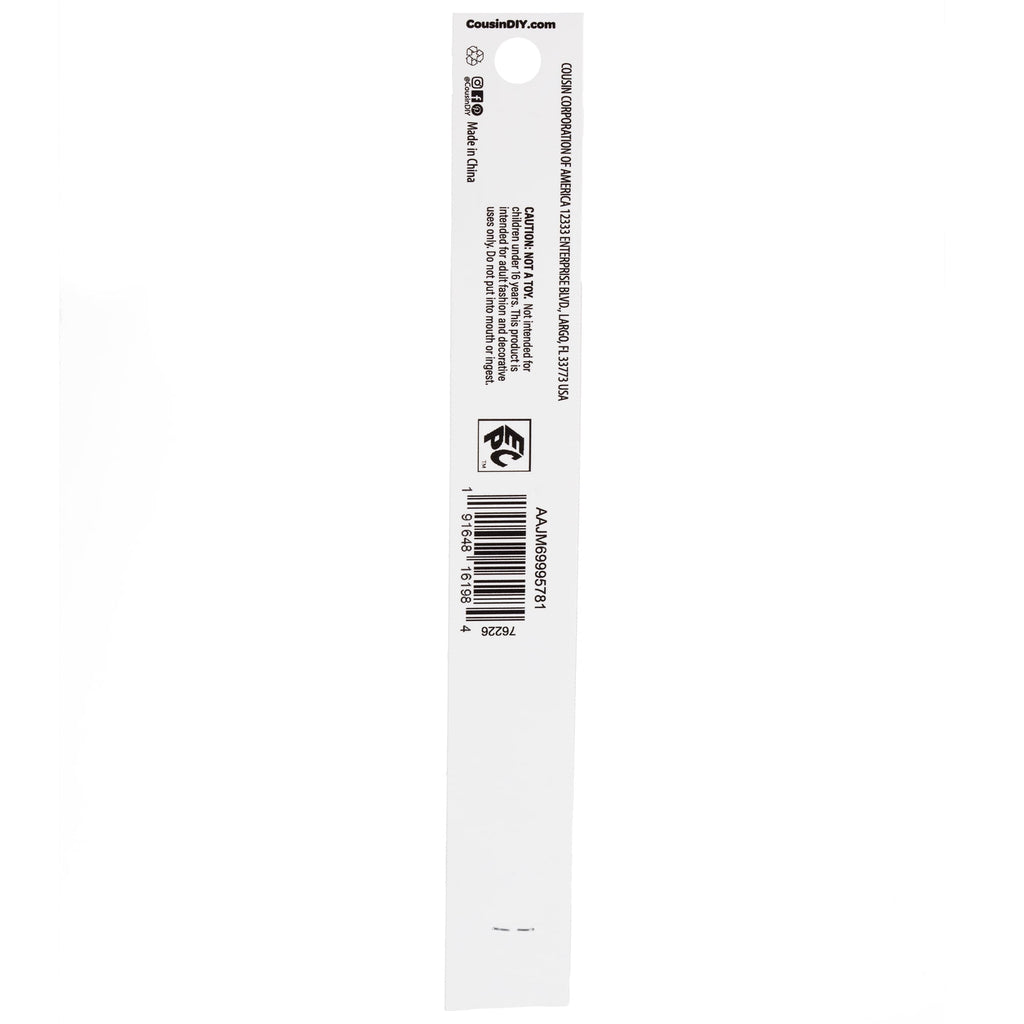 Cousin DIY Silver Paperclip Chain with Carabiner Pendant, 18"+3" Extender, Metal, Adult, 69995781